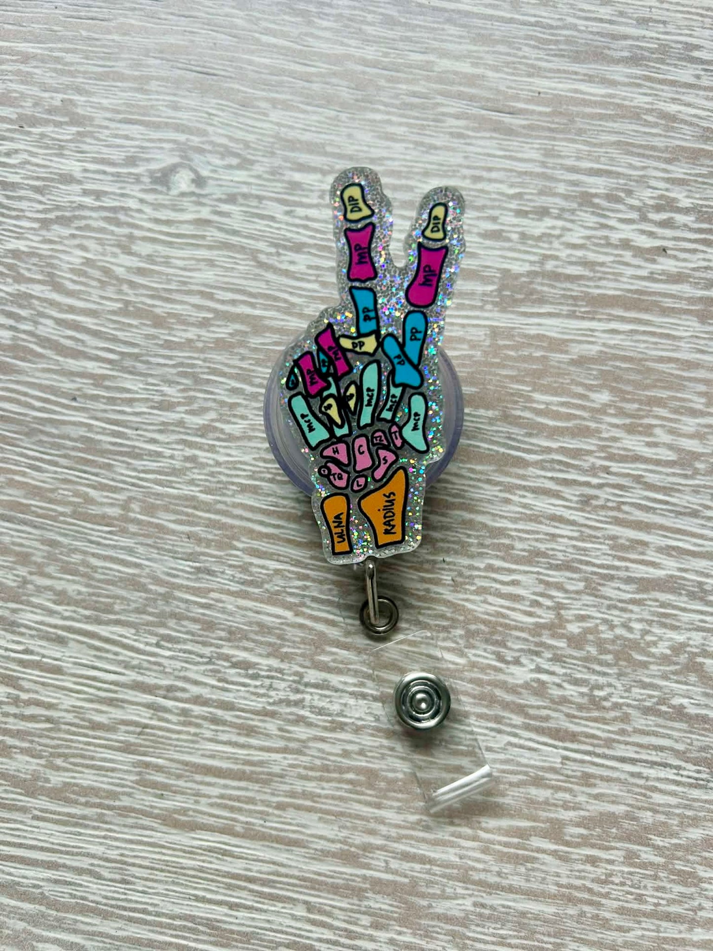 Badge Reel - Hand Bones