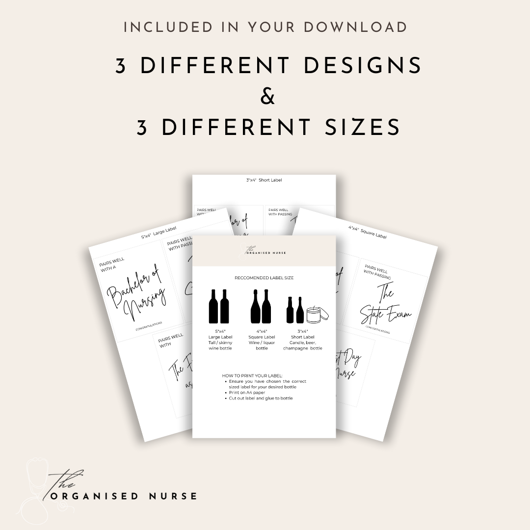 RN Graduation Wine Label Bundle