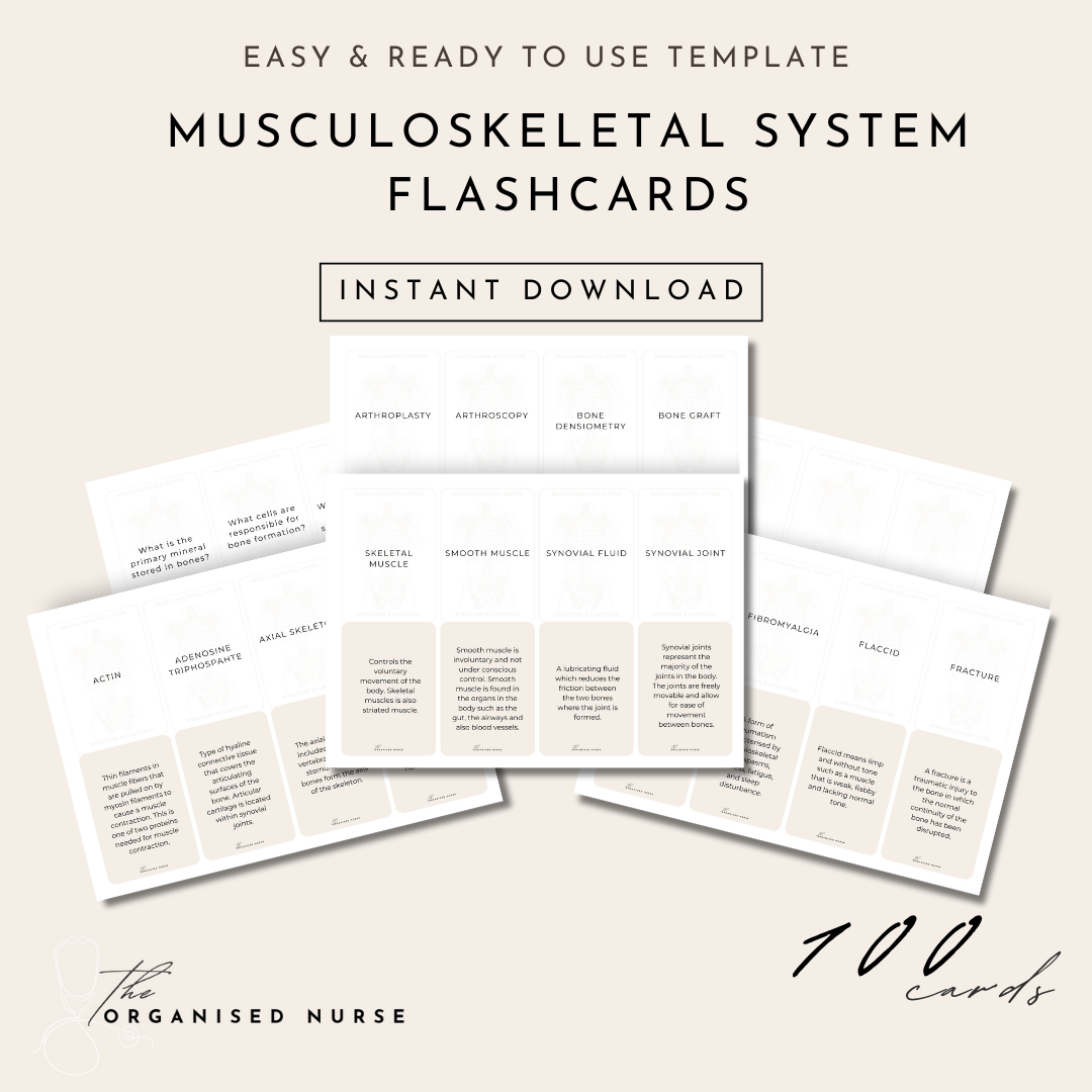 Musculoskeletal System Flashcards
