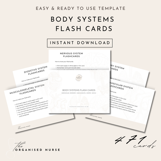 Body Systems Flash Cards