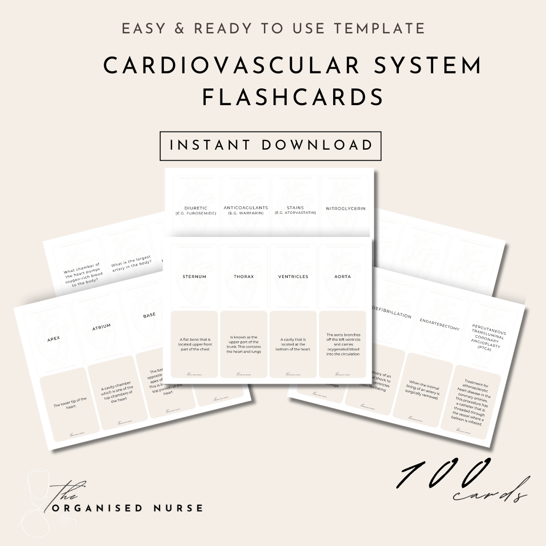 Cardiovascular System Flashcards