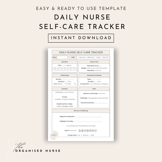 Daily Nurse Self-Care Tracker
