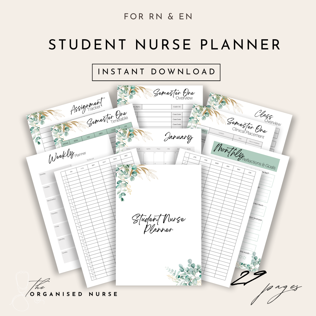 Student Nurse Planner - Digital Download