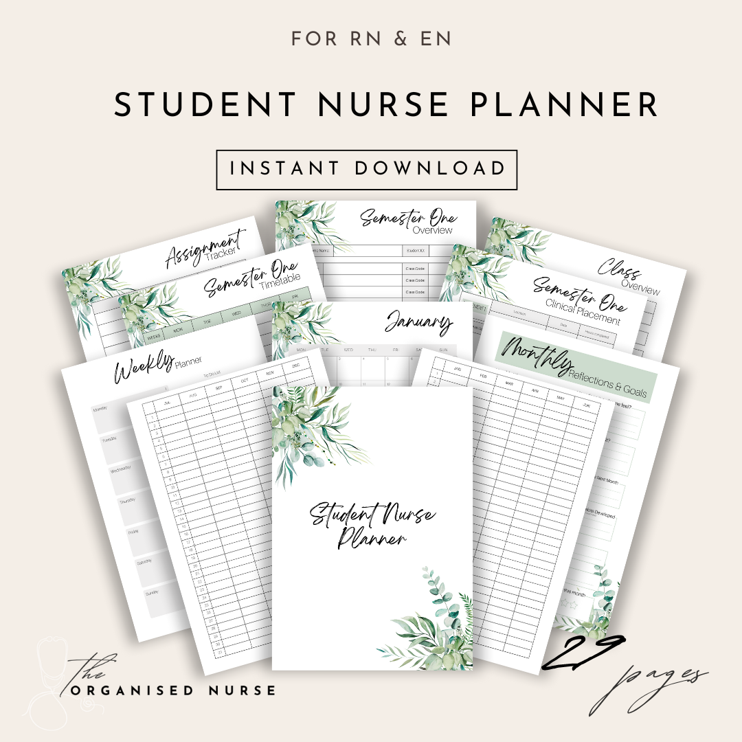 Student Nurse Planner - Digital Download