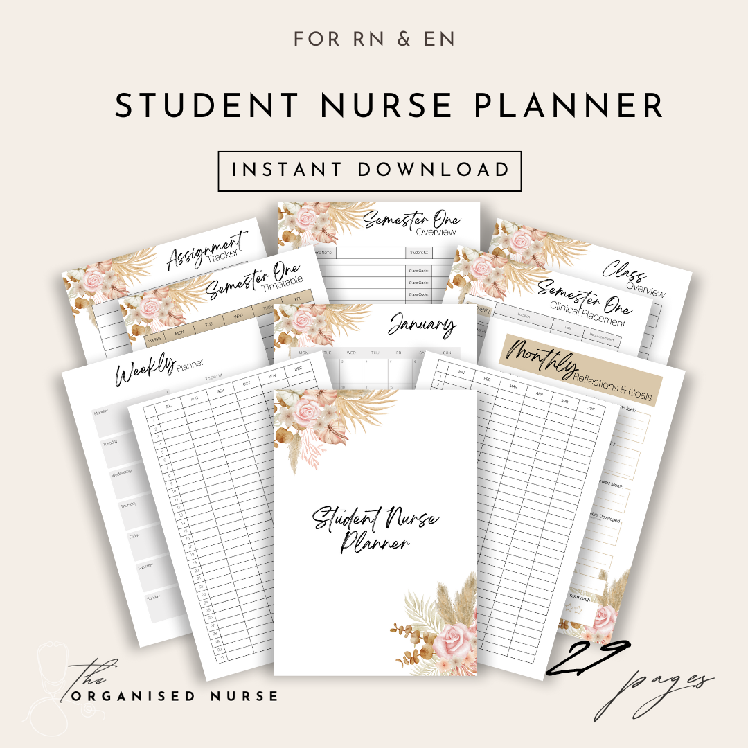 Student Nurse Planner - Digital Download