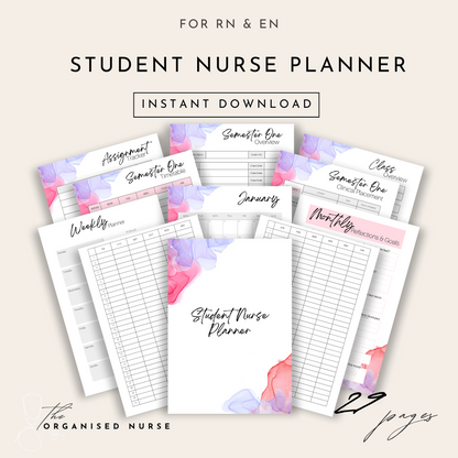 Student Nurse Planner - Digital Download