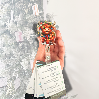 Christmas Cow Badge Reels