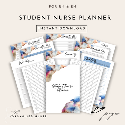 Student Nurse Planner - Digital Download