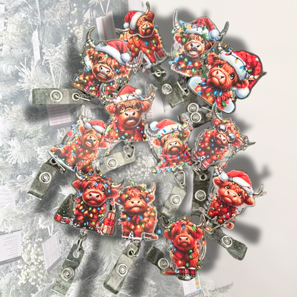 Christmas Cow Badge Reels