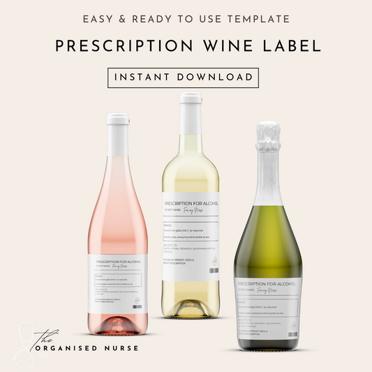 Prescription Wine Label