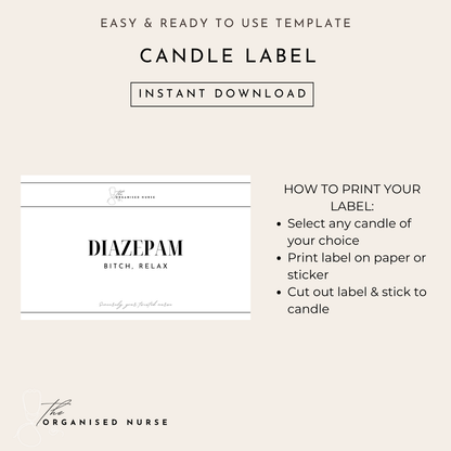 Candle Label Diazepam