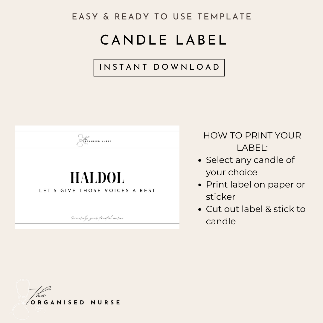 Candle Label Haldol