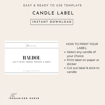 Candle Label Haldol