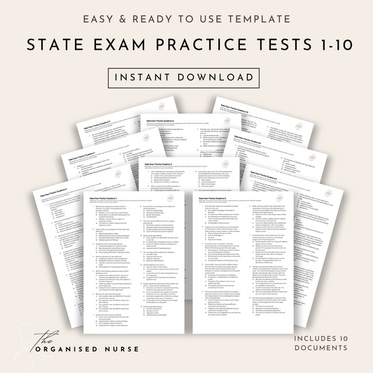 State Exam Practice Tests 1-10