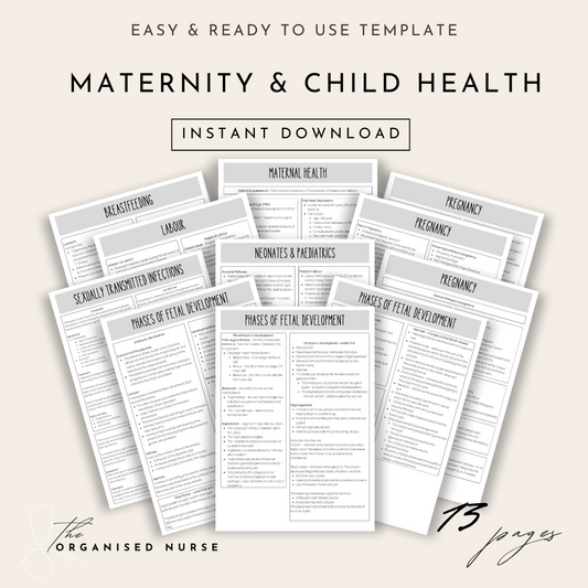 Maternity & Child Health Study Guide