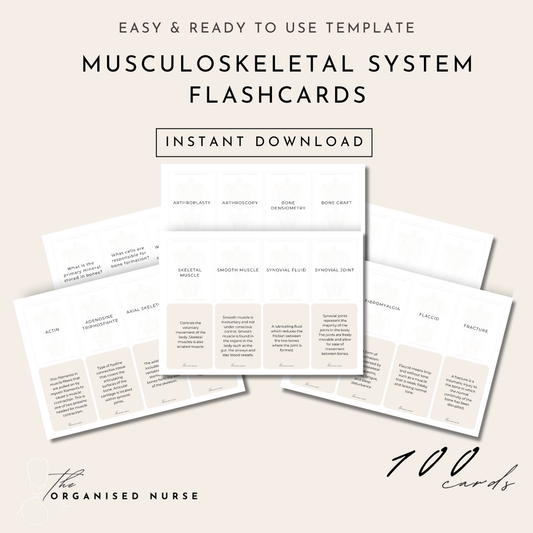 Musculoskeletal System Flashcards