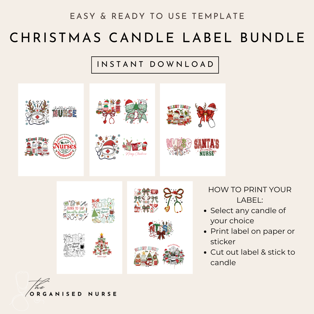 Christmas Candle Label Bundle