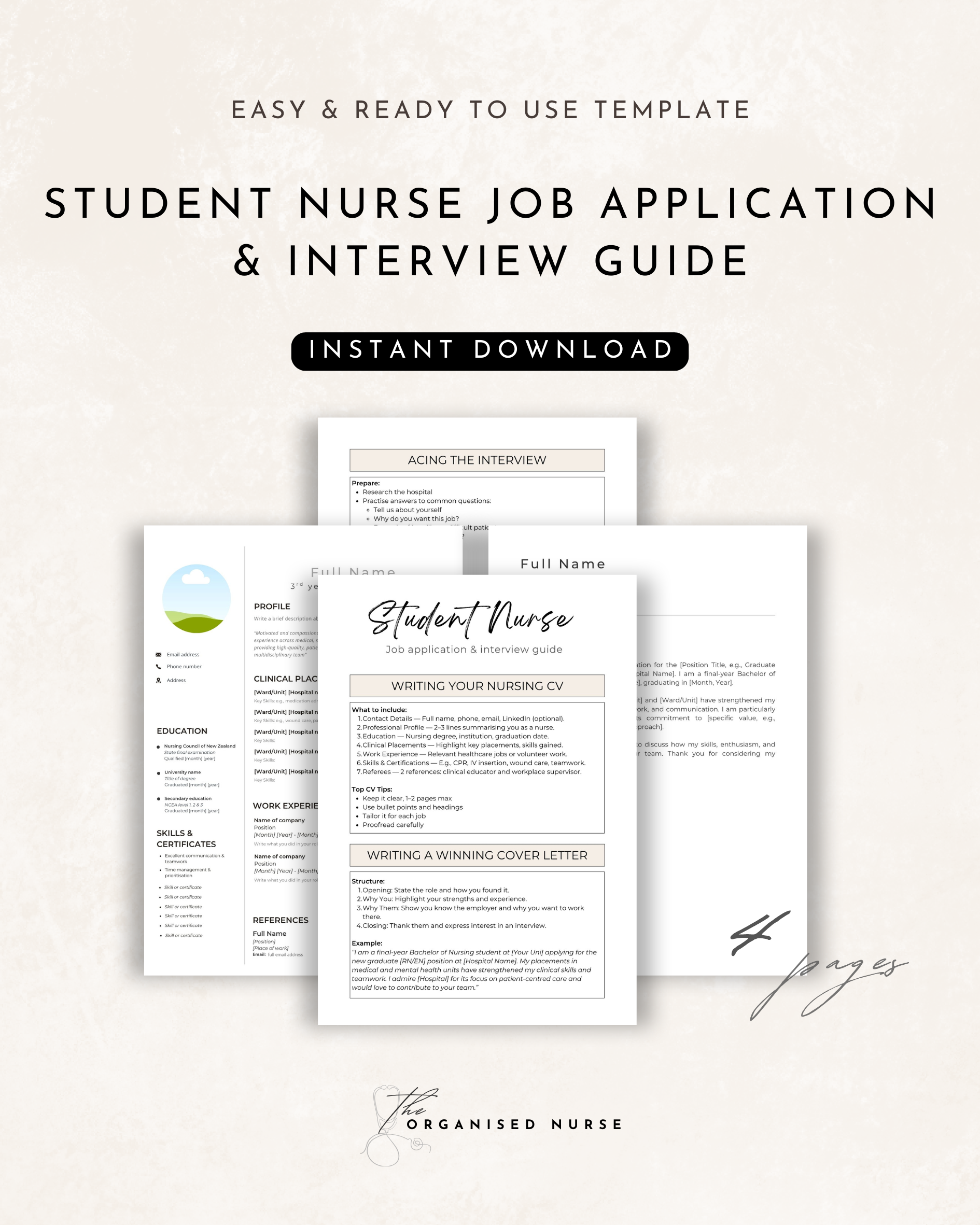 Nursing Job Application & Interview Guide for Student Nurses