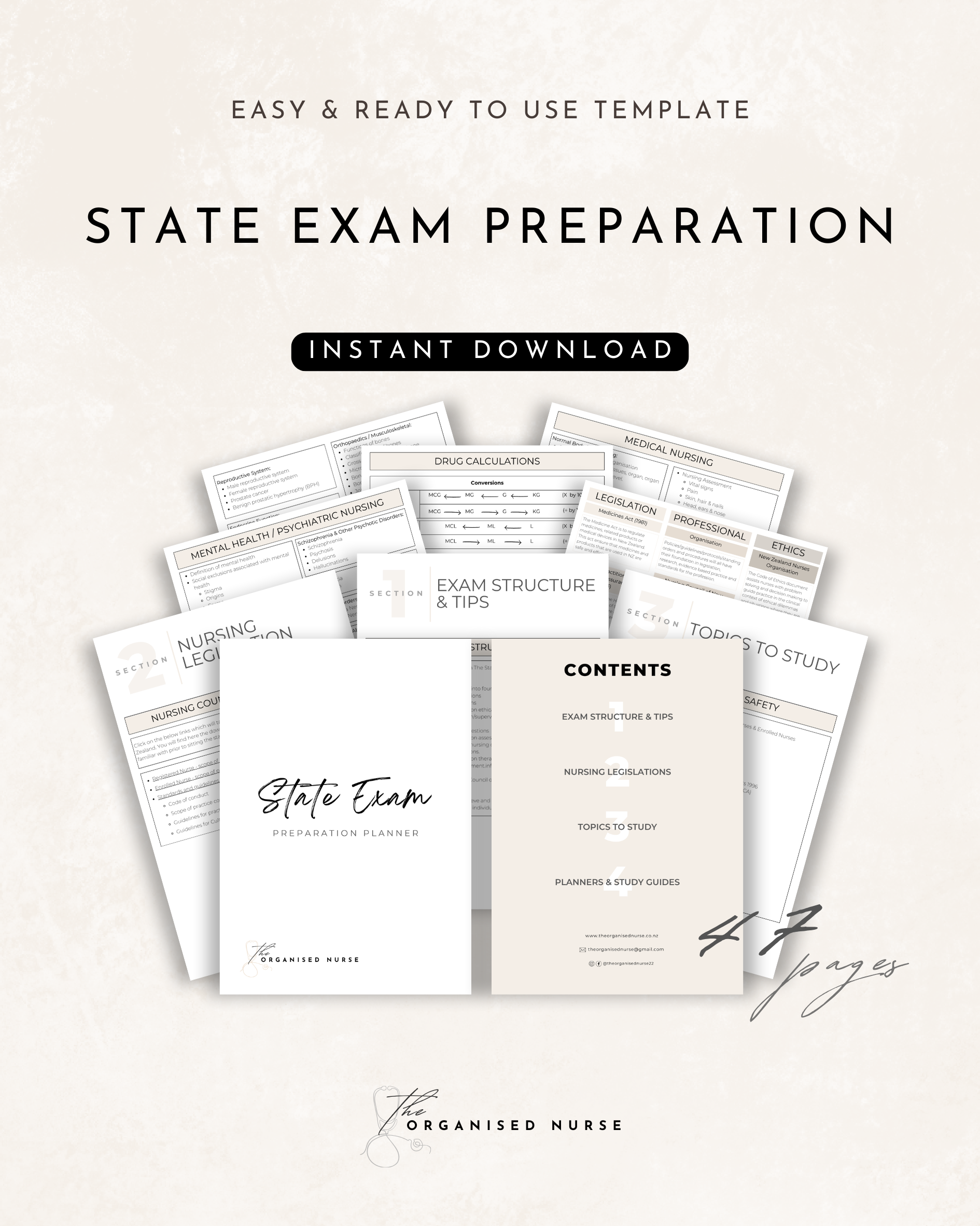 State Exam Preparation Planner for Nursing Students