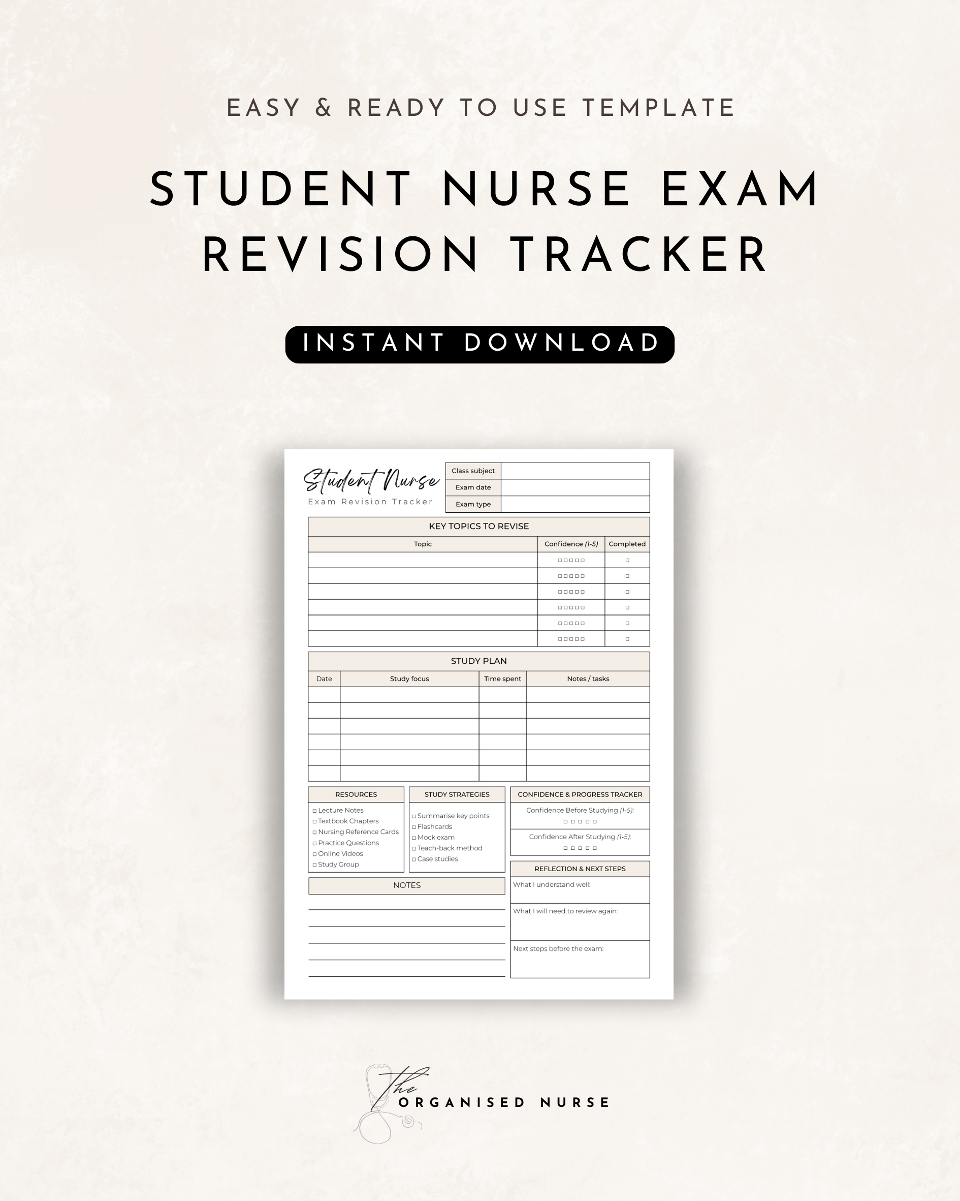 Exam Revision Tracker for Nursing Students