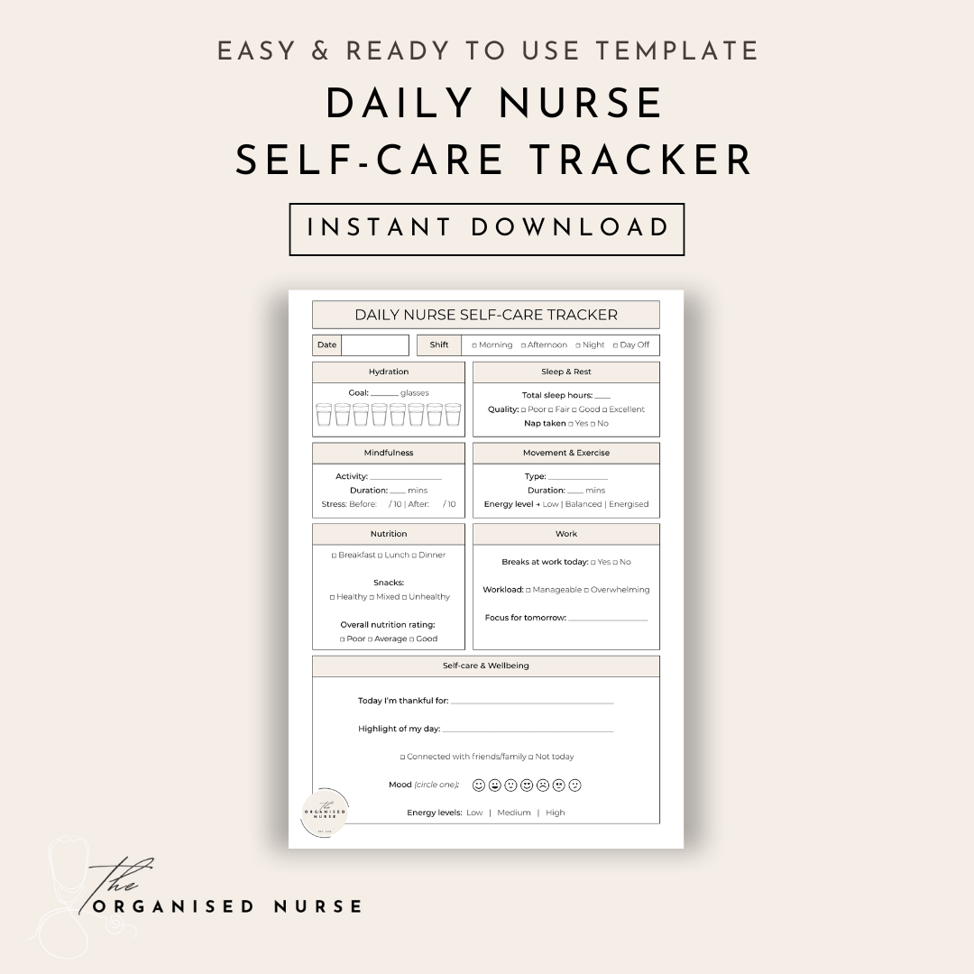 Daily Nurse Self-Care Tracker