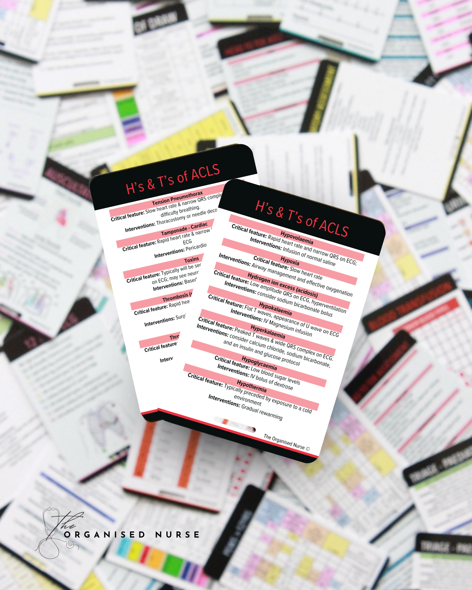 H's & T's of ACLS Reference Card