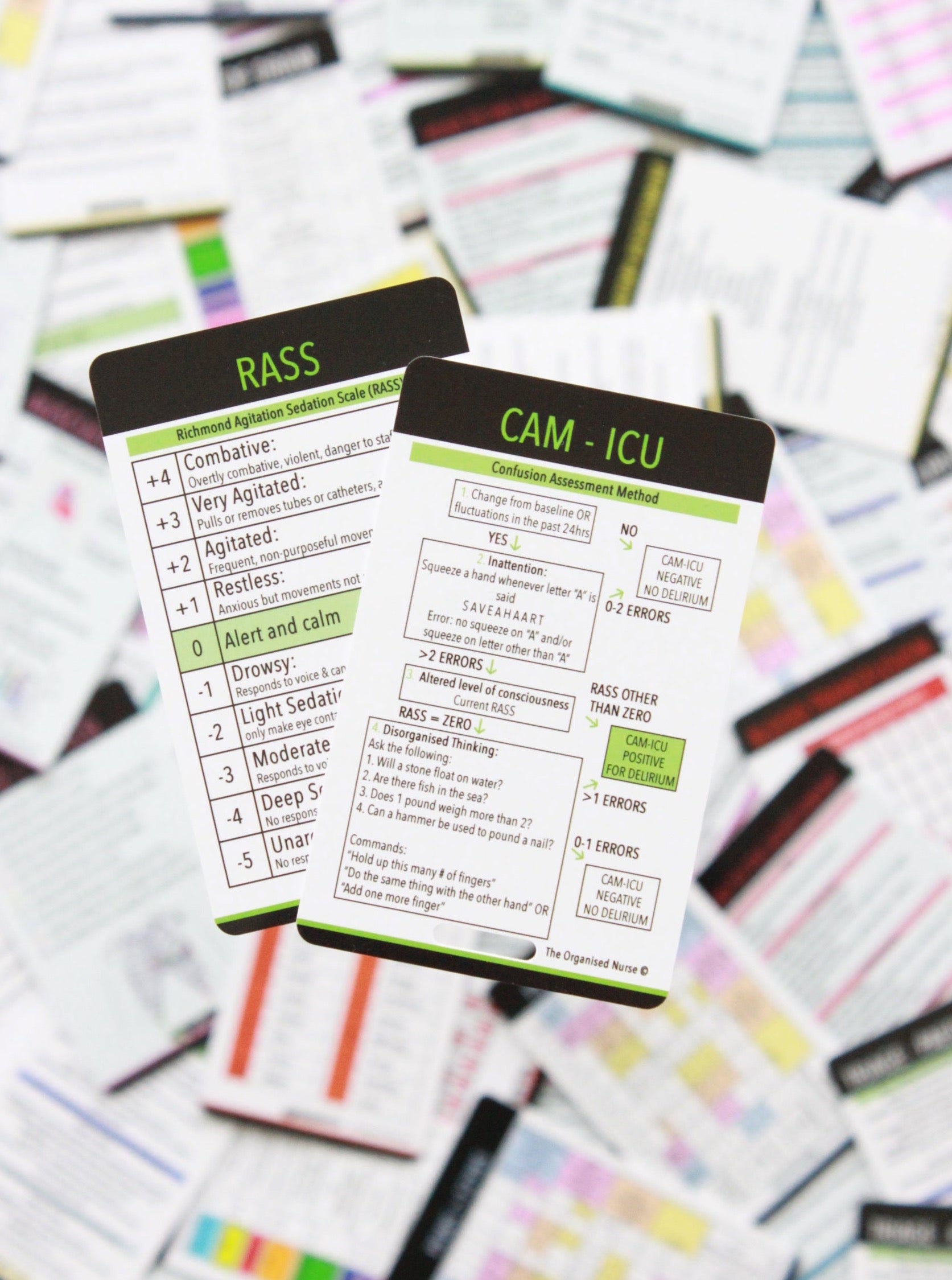 CAM ICU & RASS Assessment Reference Card