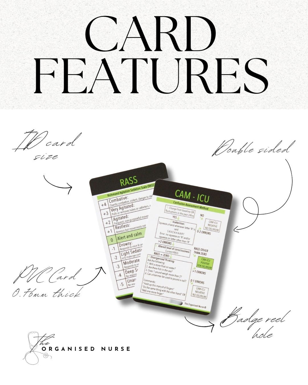 CAM ICU & RASS Assessment Reference Card