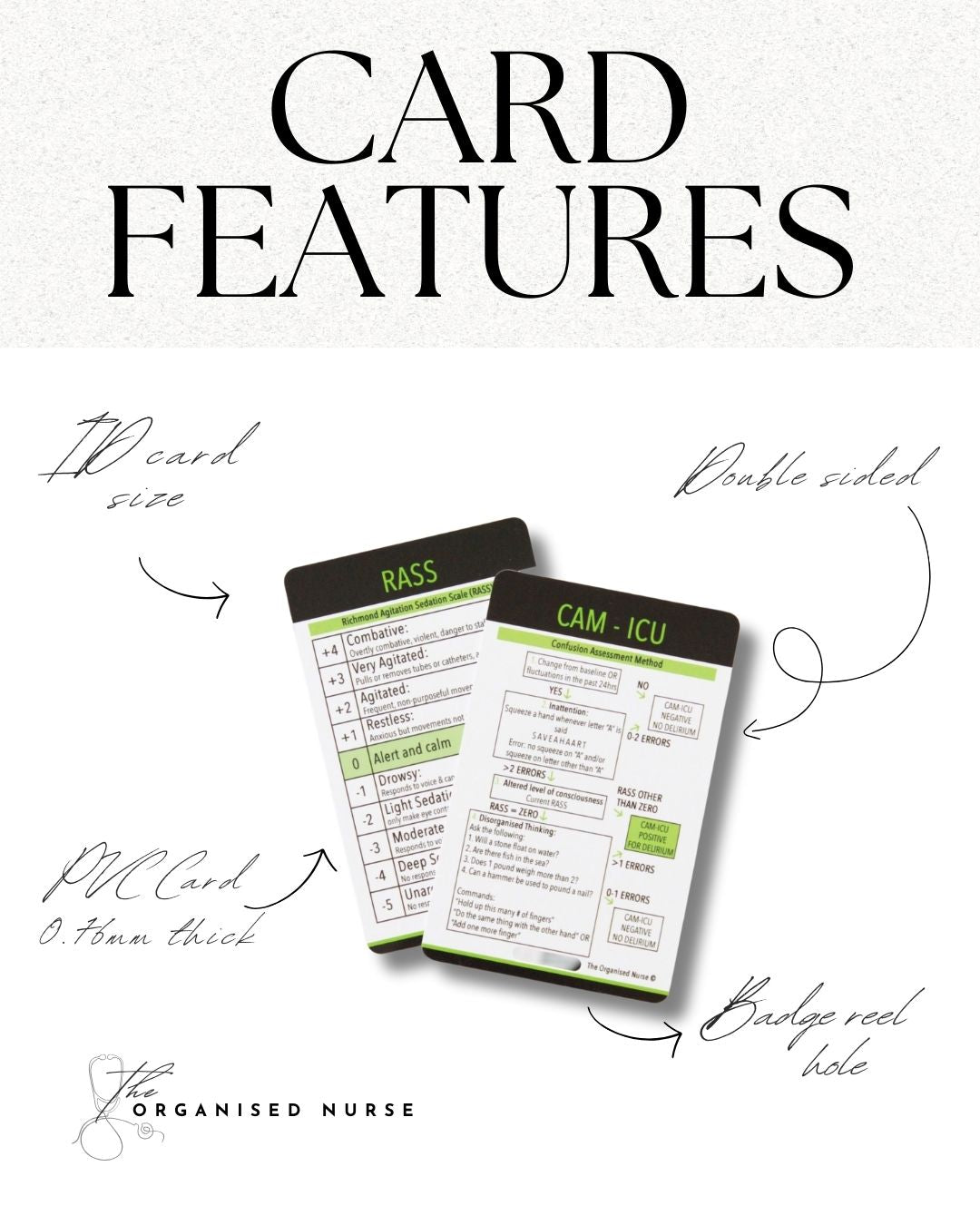 CAM ICU & RASS Assessment Reference Card